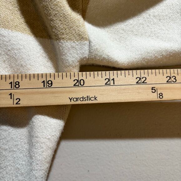 Tahari Women's Size Medium Brown Cream Plaid Button Mock Neck Knit Sweater Shirt - Picture 5 of 9